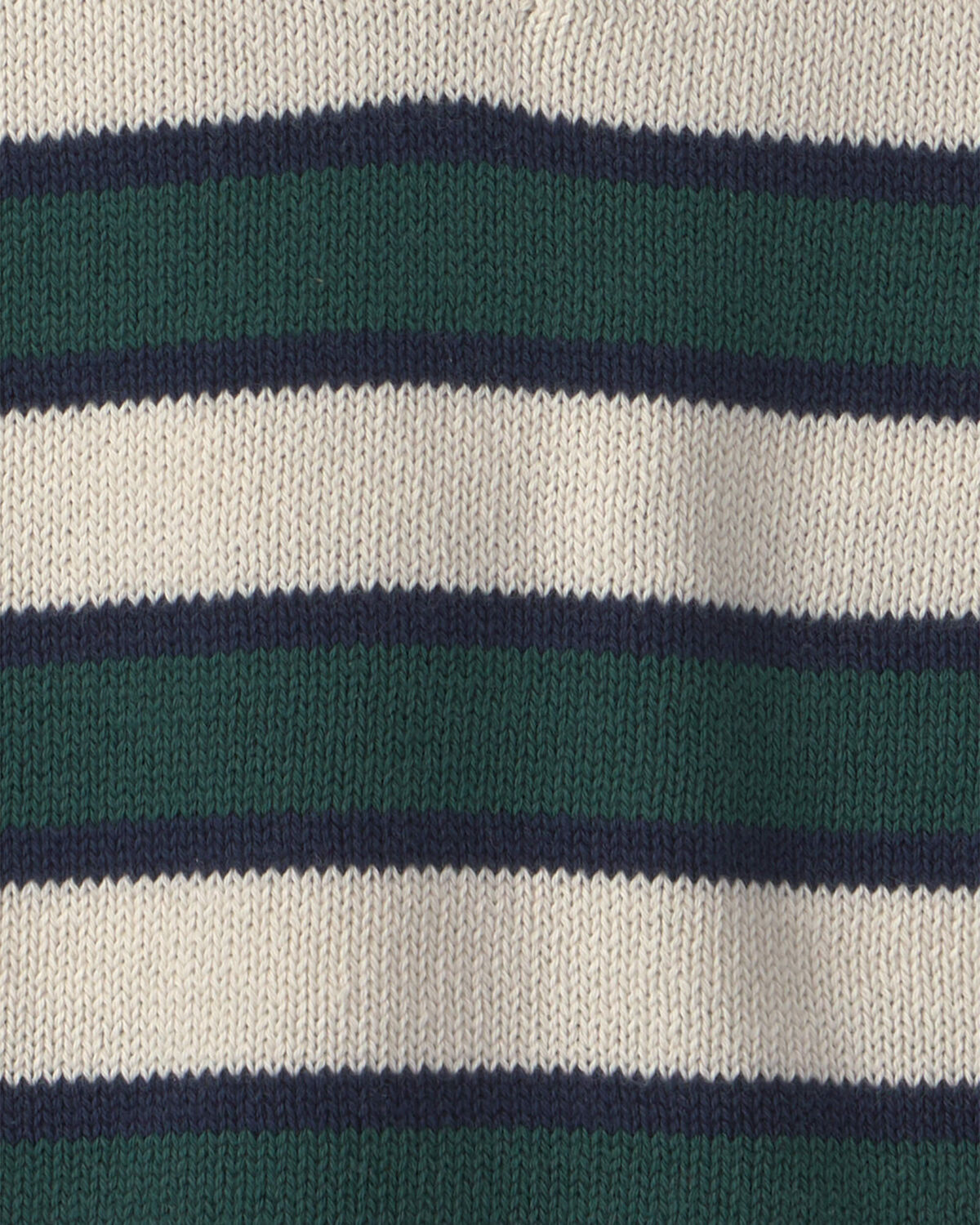 Toddler Boy Organic Cotton Sweater Knit Polo in Stripes - Image 3