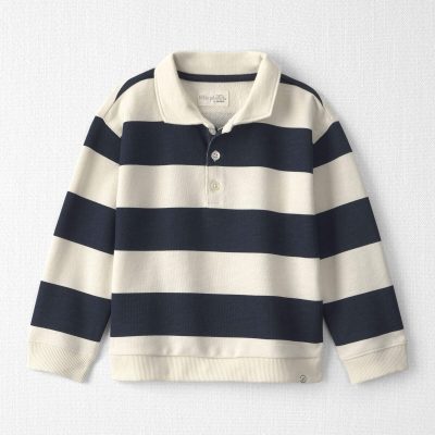 Toddler Boy Organic Cotton French Terry Rugby Polo