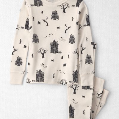 Toddler 2-Piece Organic Cotton Pajamas in Spooky Village