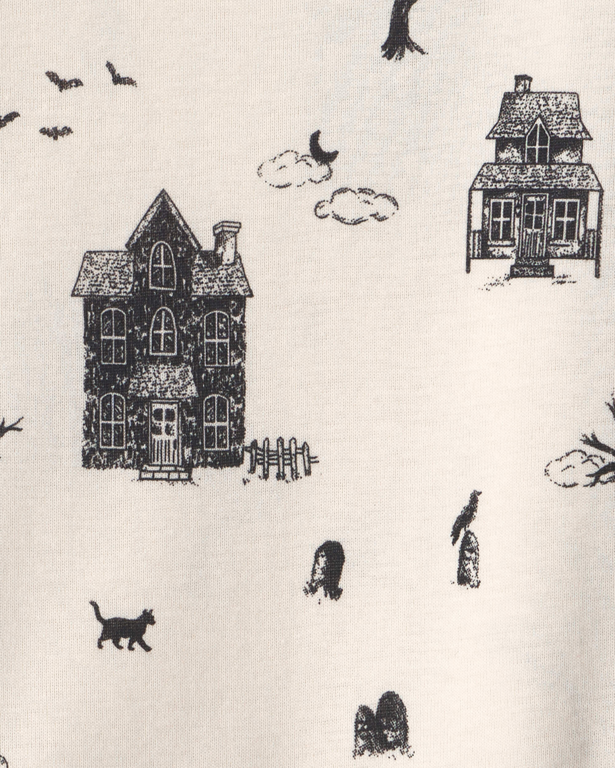 Toddler 2-Piece Organic Cotton Pajamas in Spooky Village - Image 4