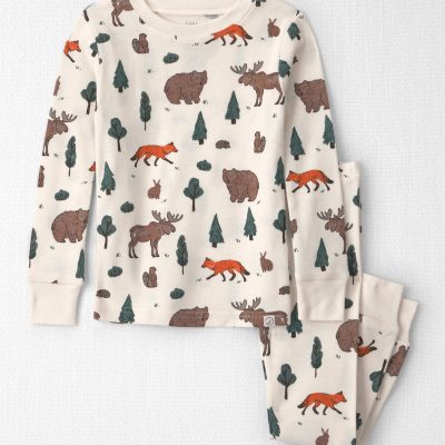 Toddler 2-Piece Organic Cotton Pajamas in Woodland Creatures