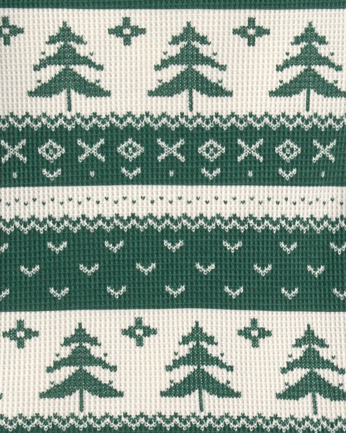 Toddler 2-Piece Fair Isle Waffle Knit Pajamas Made with Organic Cotton - Image 3