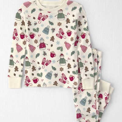 Toddler Girl 2-Piece Organic Cotton Pajamas in Winter Wonderland