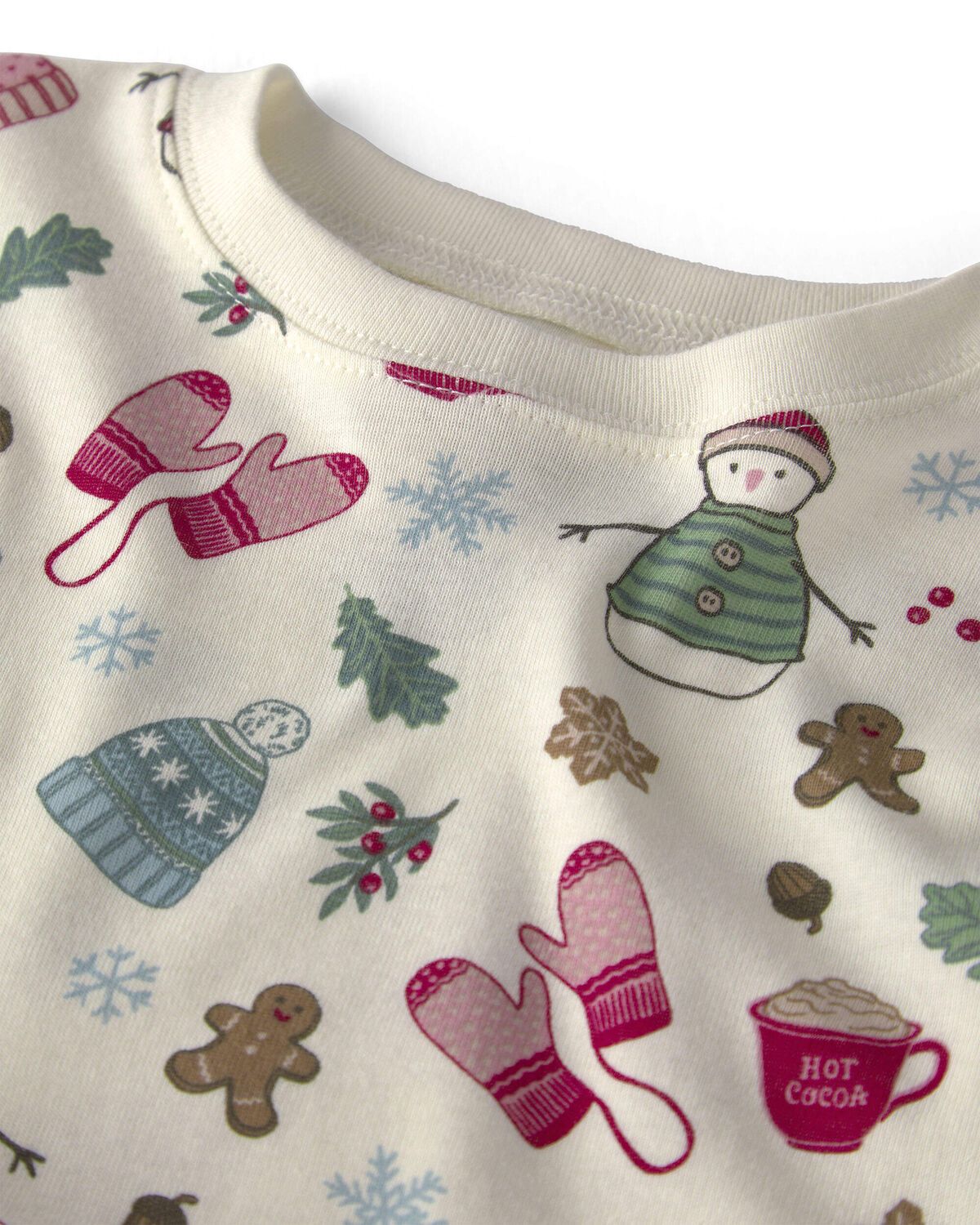 Toddler Girl 2-Piece Organic Cotton Pajamas in Winter Wonderland - Image 2