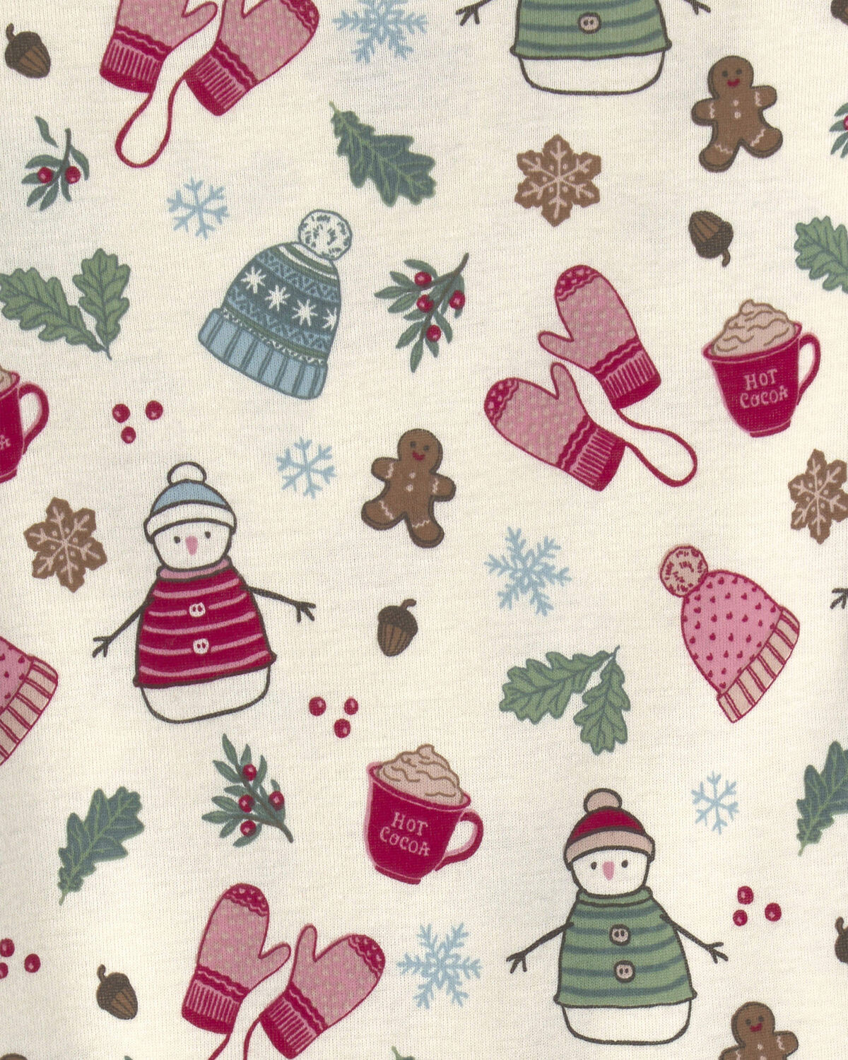 Toddler Girl 2-Piece Organic Cotton Pajamas in Winter Wonderland - Image 3