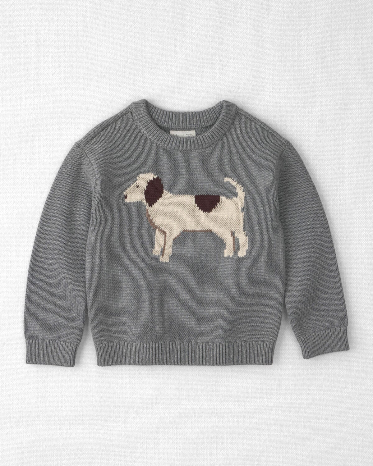 Toddler Organic Cotton Dog Sweater Knit Pullover