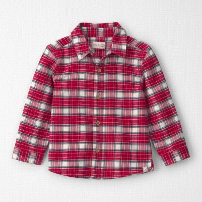 Toddler Boy Organic Cotton Flannel Button-Down Shirt