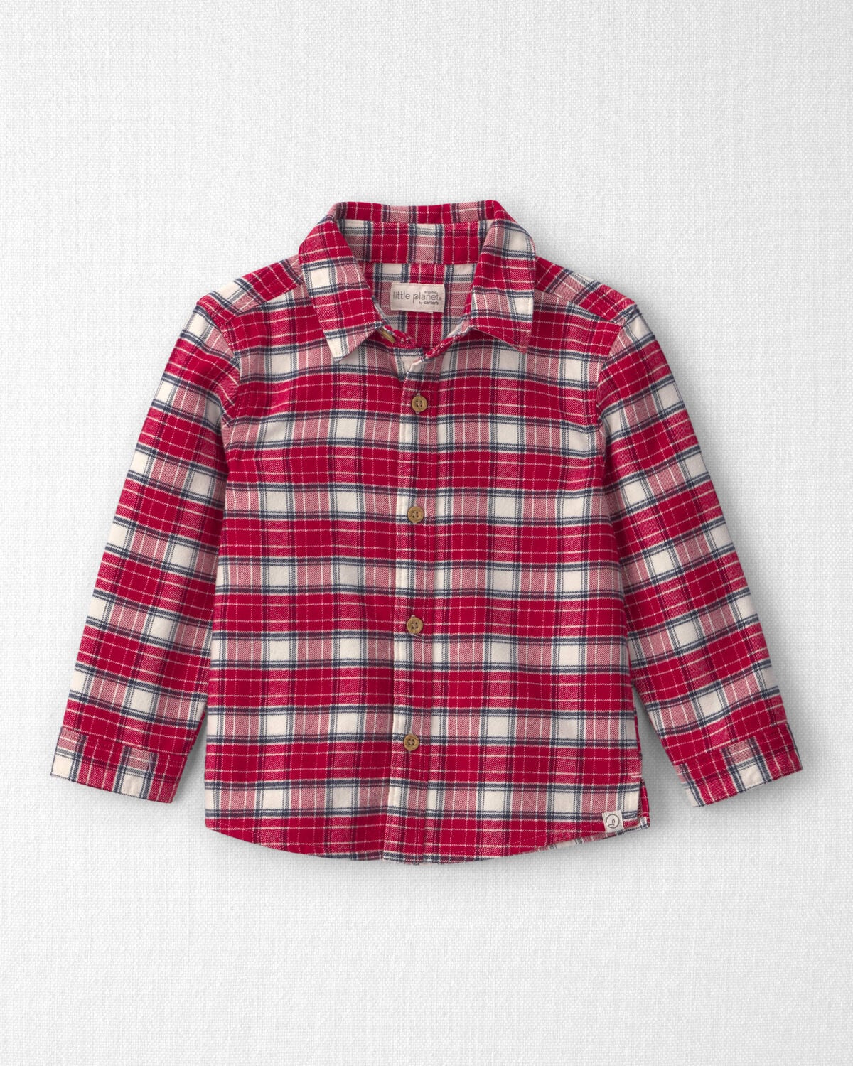 Toddler Boy Organic Cotton Flannel Button-Down Shirt