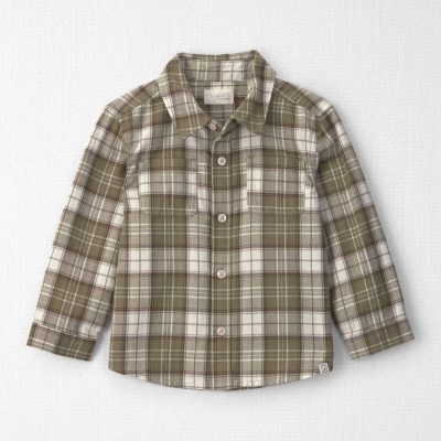 Toddler Boy Organic Cotton Flannel Button-Down Shirt