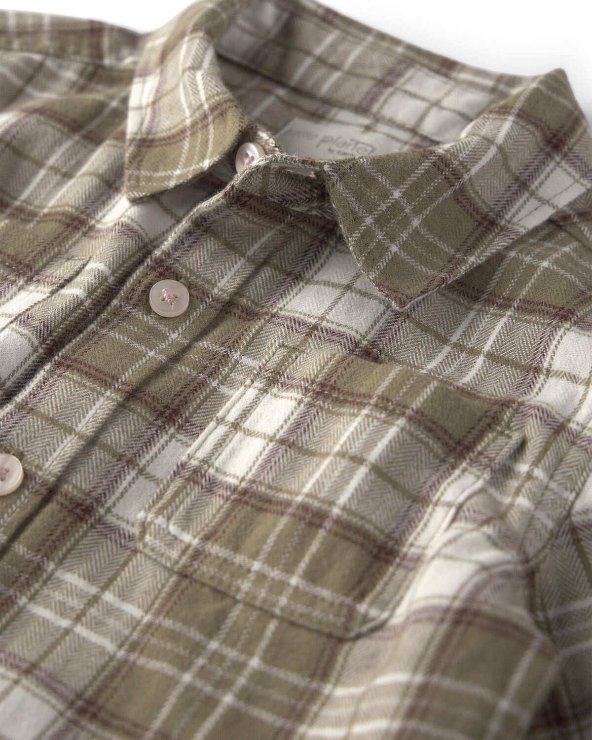 Toddler Boy Organic Cotton Flannel Button-Down Shirt - Image 3