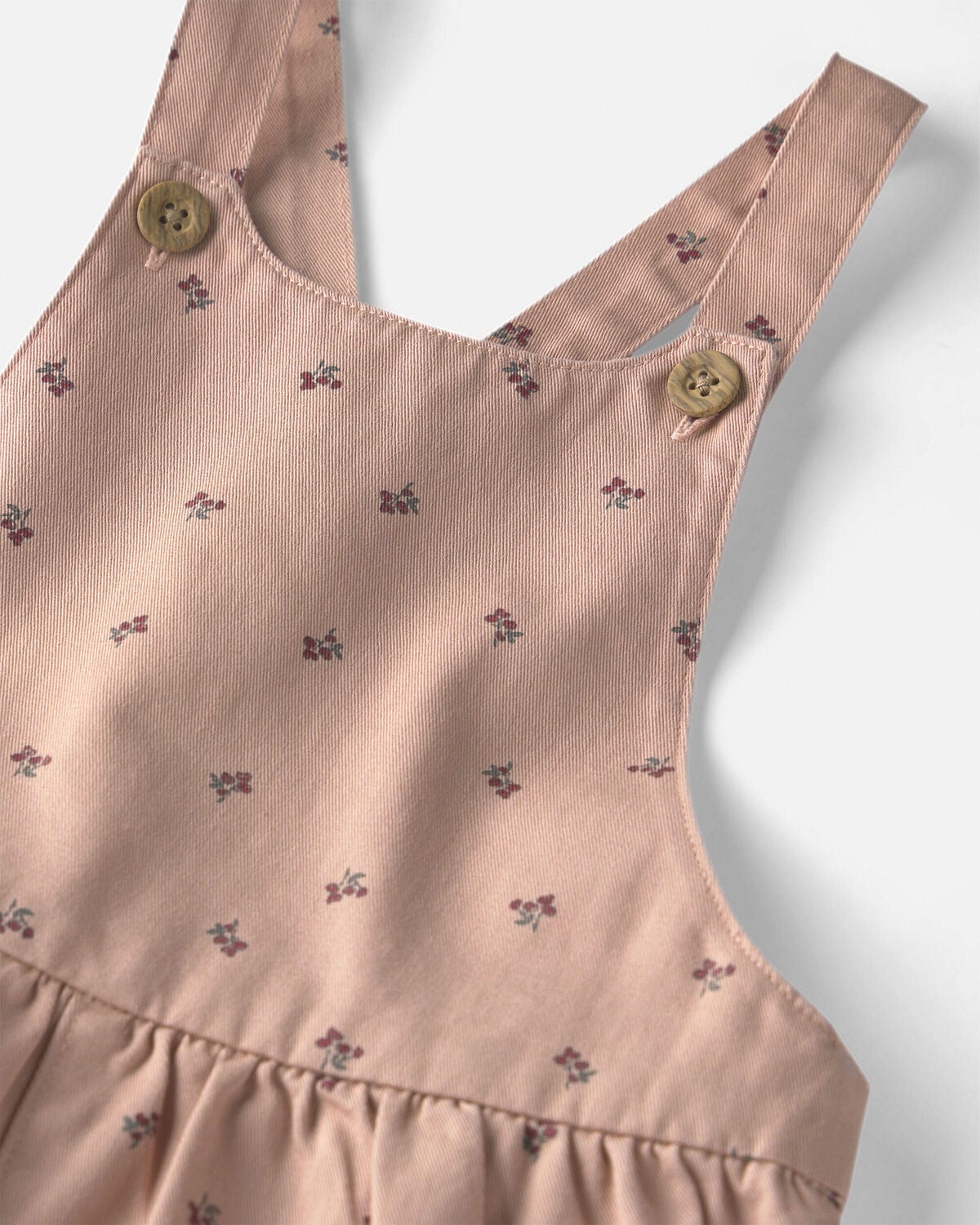 Toddler Girl Organic Cotton Twill Wide Leg Overalls - Image 3