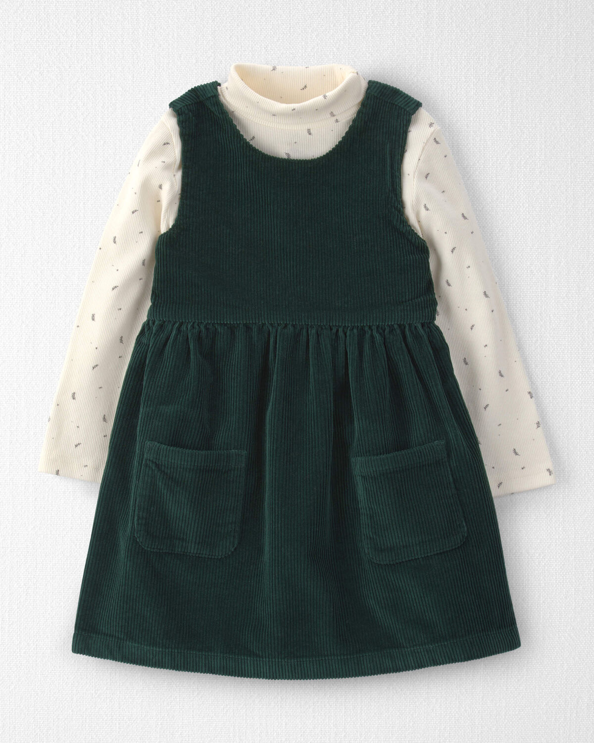 Toddler Girl 2-Piece Organic Cotton Corduroy Jumper Set