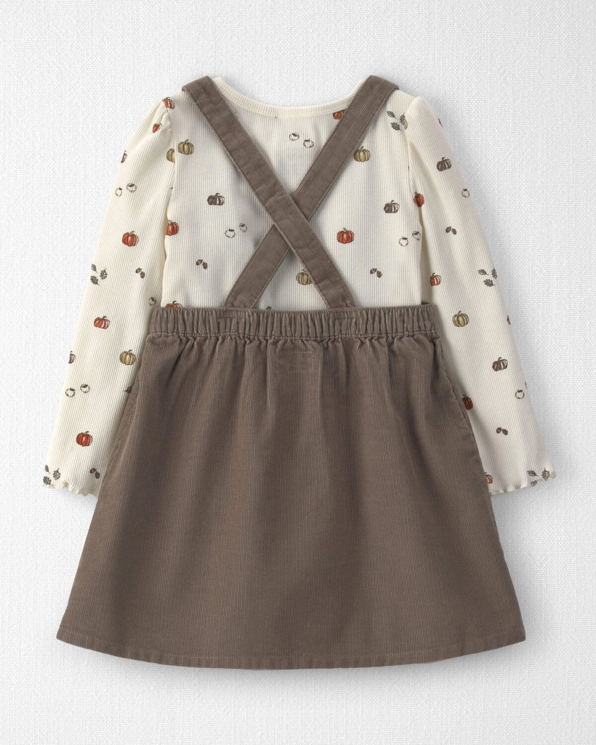 Toddler Girl 2-Piece Organic Cotton Corduroy Jumper Set - Image 2