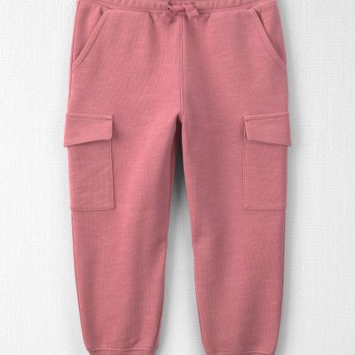 Toddler Girl Organic Cotton French Terry Cargo Pants