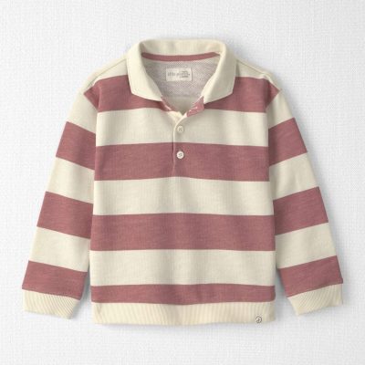 Toddler Girl Organic Cotton French Terry Rugby Polo