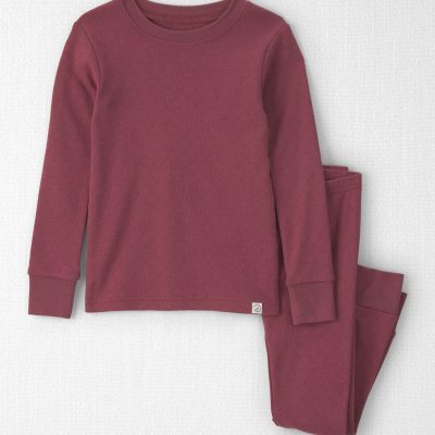 Toddler Girl 2-Piece Organic Cotton Pointelle Pajamas