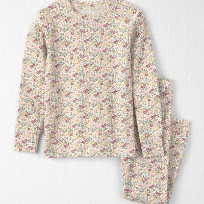 Toddler Girl 2-Piece Organic Cotton Pajamas in Floral