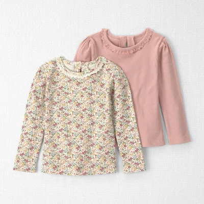 Toddler Girl 2-Pack Organic Cotton Slim Fit Tops