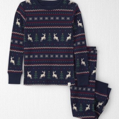 Toddler 2-Piece Organic Cotton Fair Isle Pajamas