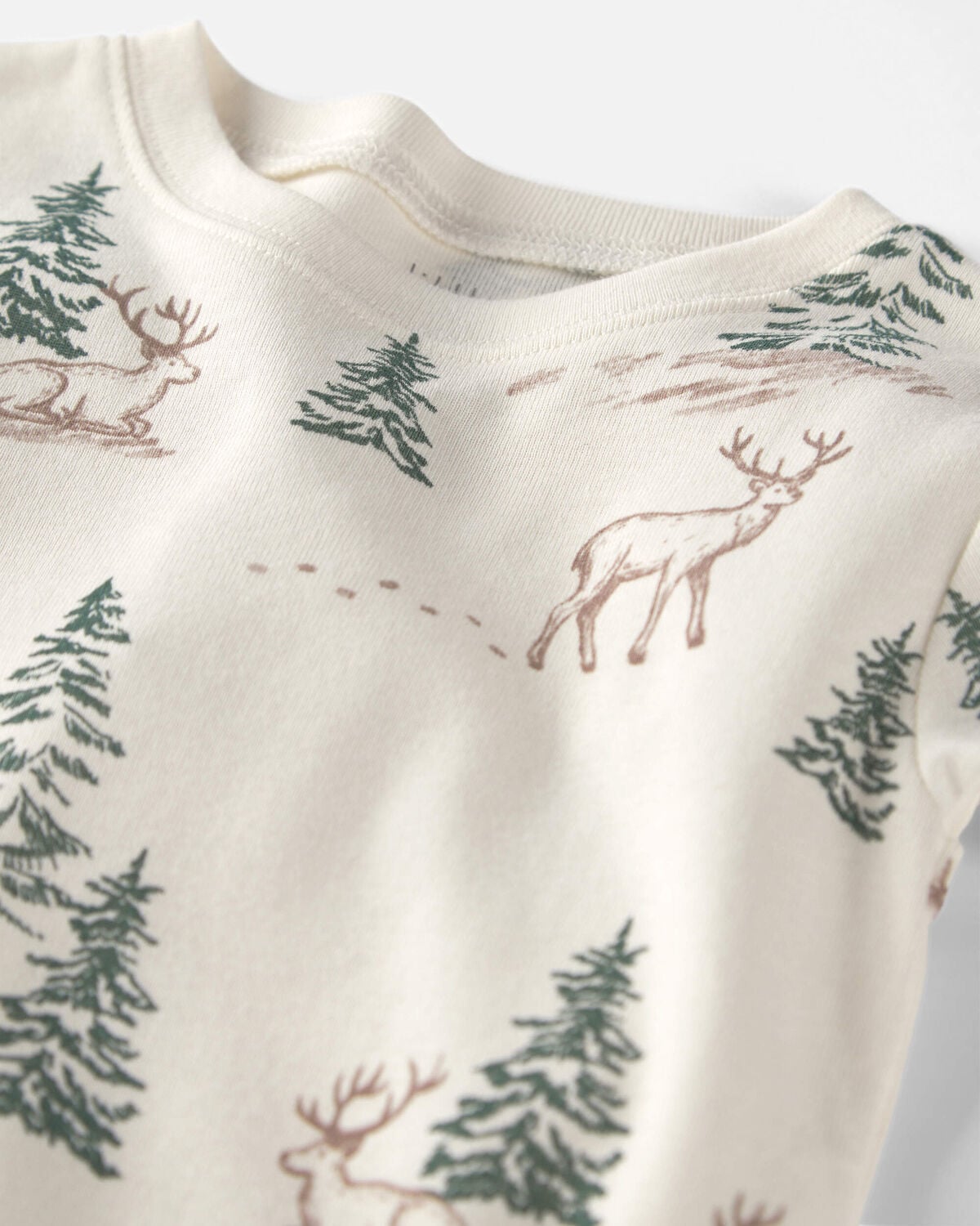 Toddler 2-Piece Organic Cotton Pajamas in Reindeer Forest - Image 2