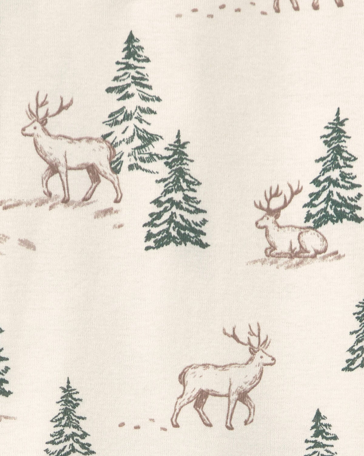 Toddler 2-Piece Organic Cotton Pajamas in Reindeer Forest - Image 3