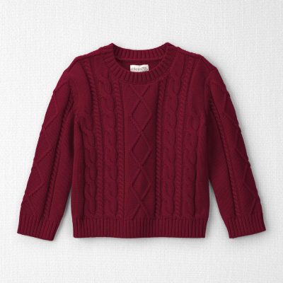 Toddler Organic Cotton Cable Knit Sweater