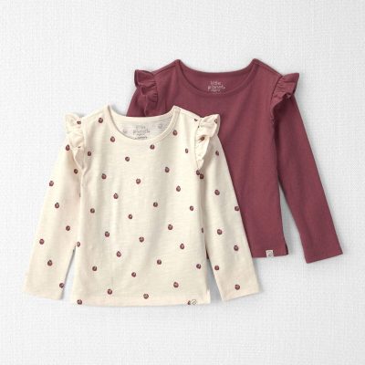 Toddler Girl 2-Pack Organic Cotton Tops