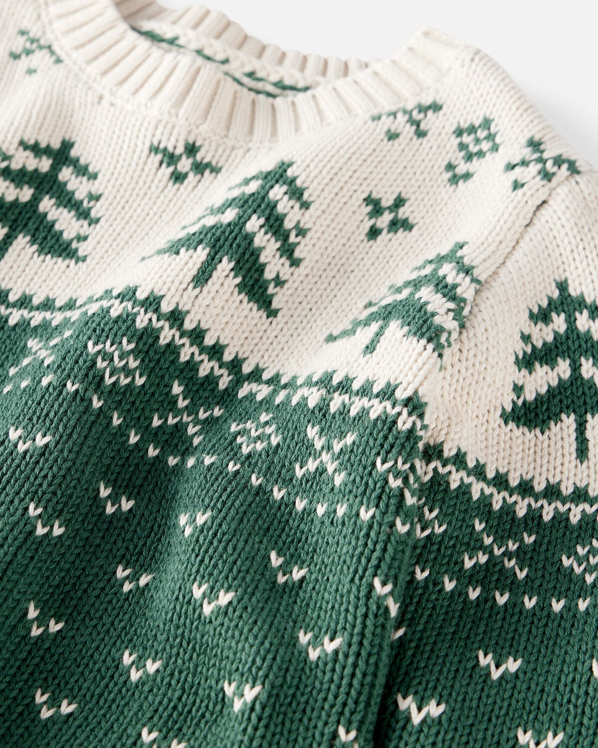 Toddler Organic Cotton Fair Isle Sweater Knit Pullover - Image 3