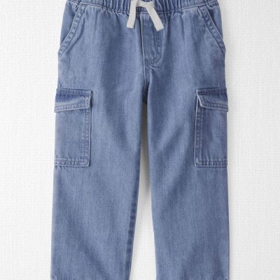 Toddler Organic Cotton Denim Cargo Pants