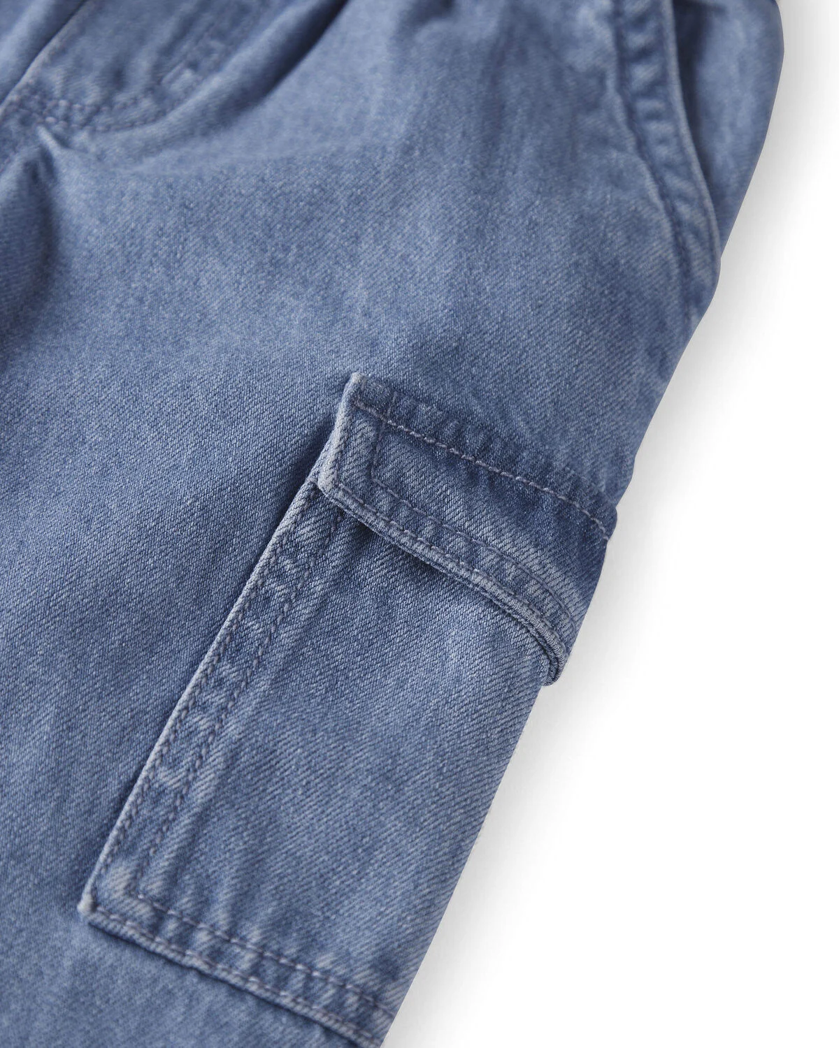 Toddler Organic Cotton Denim Cargo Pants - Image 3
