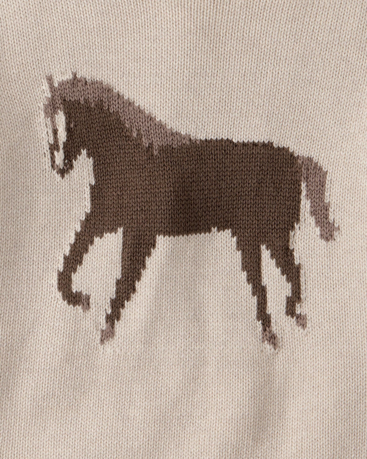 Toddler Organic Cotton Horse Sweater Knit Pullover - Image 3