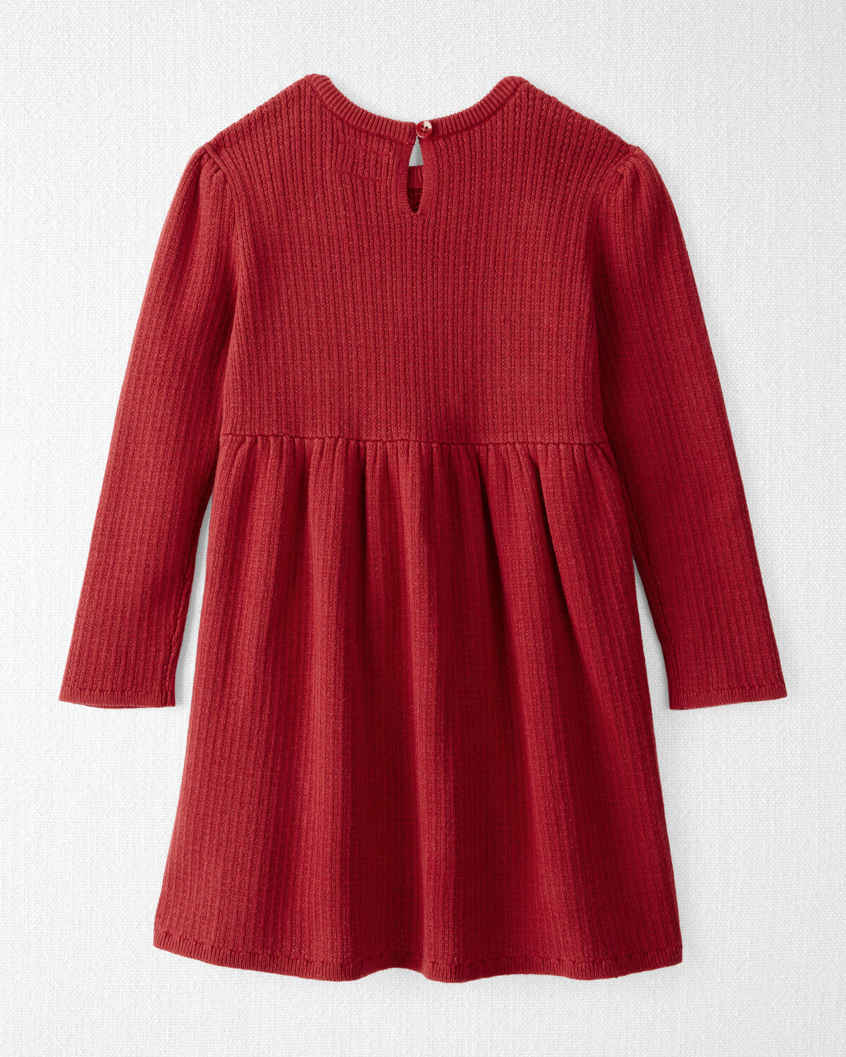 Toddler Girl Organic Cotton Sweater Knit Dress - Image 2