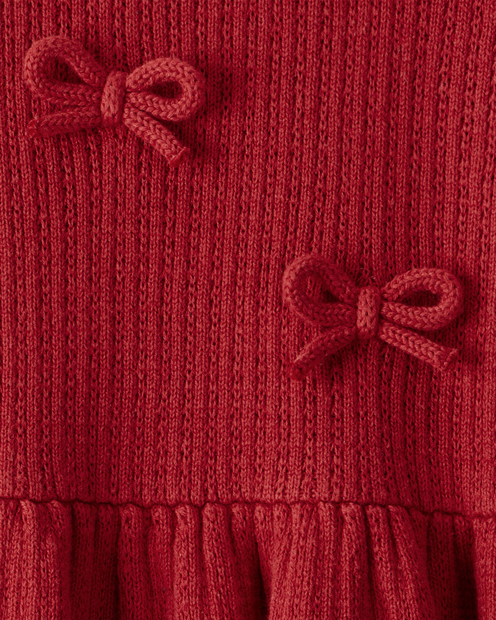Toddler Girl Organic Cotton Sweater Knit Dress - Image 5