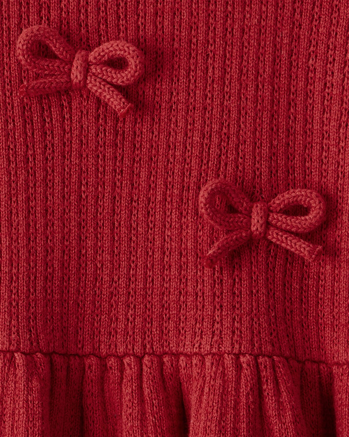 Toddler Girl Organic Cotton Sweater Knit Dress - Image 4