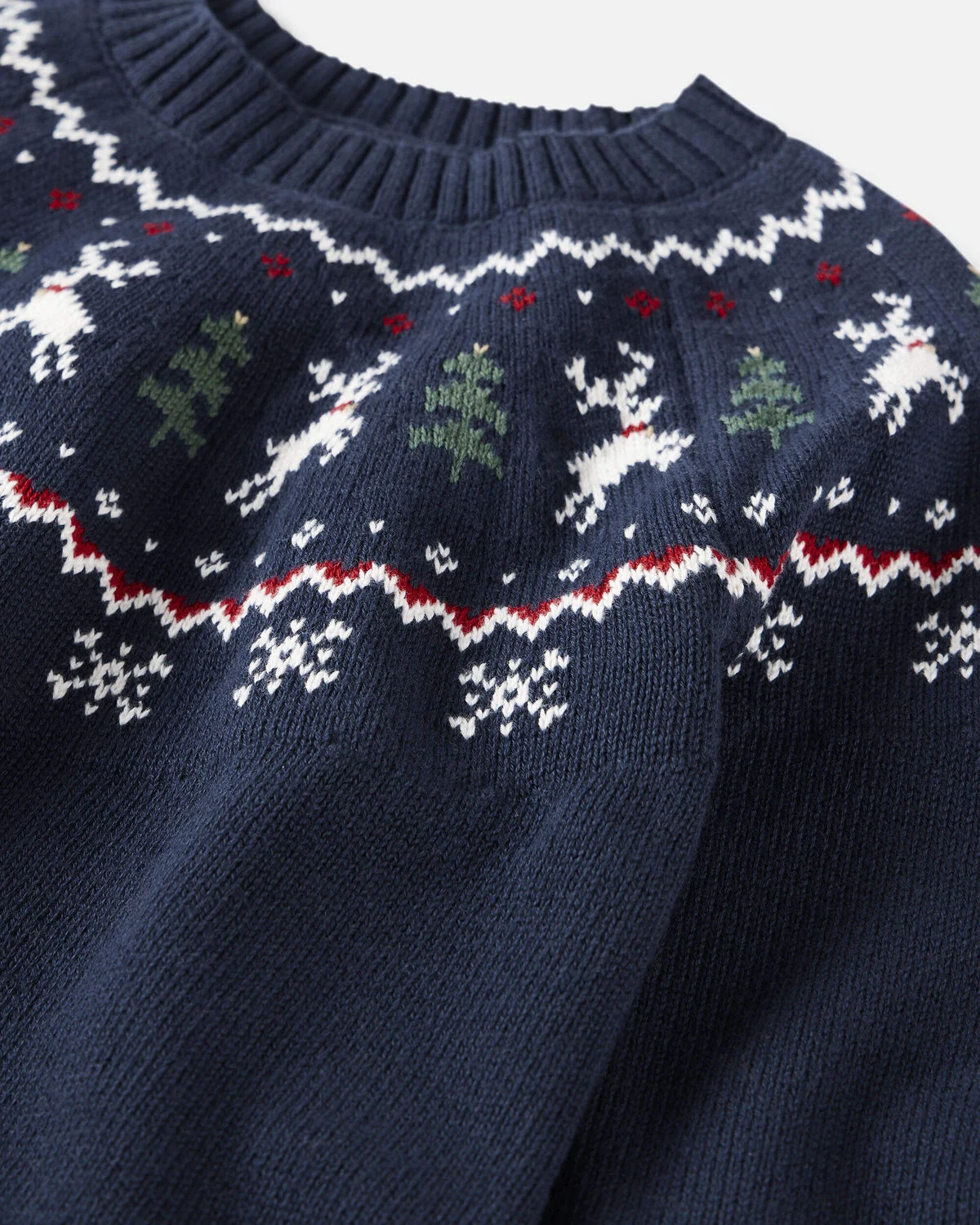 Toddler Organic Cotton Fair Isle Sweater Knit Pullover - Image 3