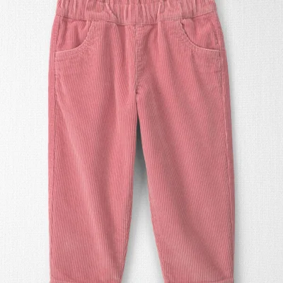 Toddler Girl Organic Cotton Pull On Corduroy Pants
