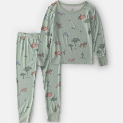 Toddler Boy 2-Piece Desert PurelySoft™ Snug Fit Pajama Set - Green