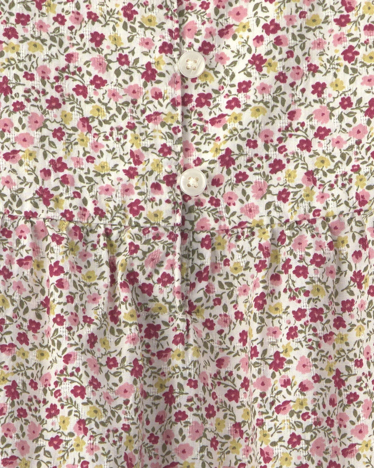 Toddler Girl Organic Cotton Dobby Dress in Floral - Image 4