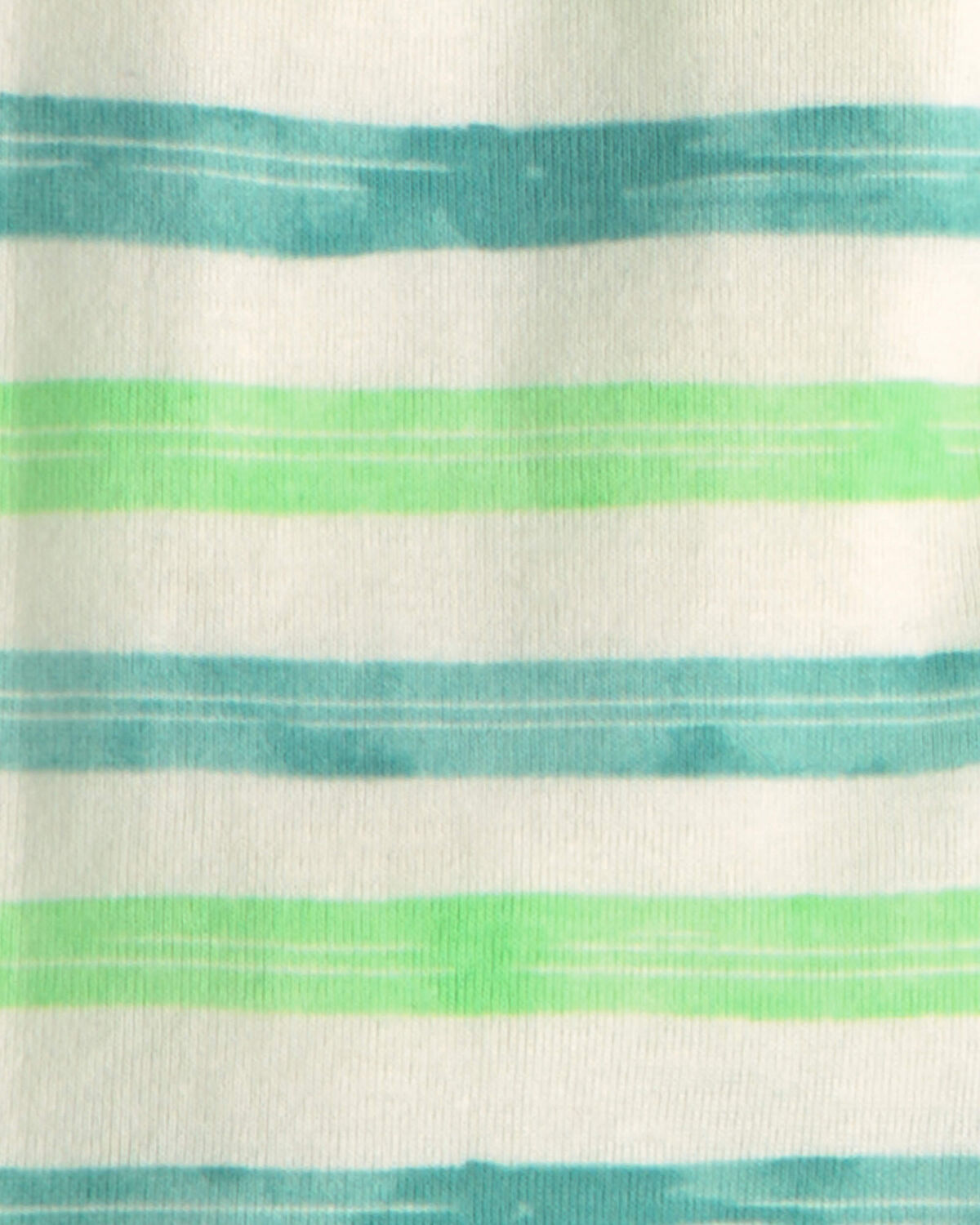 Toddler Boy Cars 100% Cotton 6-Piece Pajama Sets - Green/Cream - Image 2