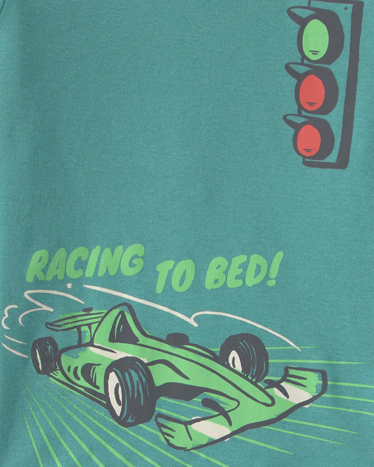 Toddler Boy Cars 100% Cotton 6-Piece Pajama Sets - Green/Cream - Image 6
