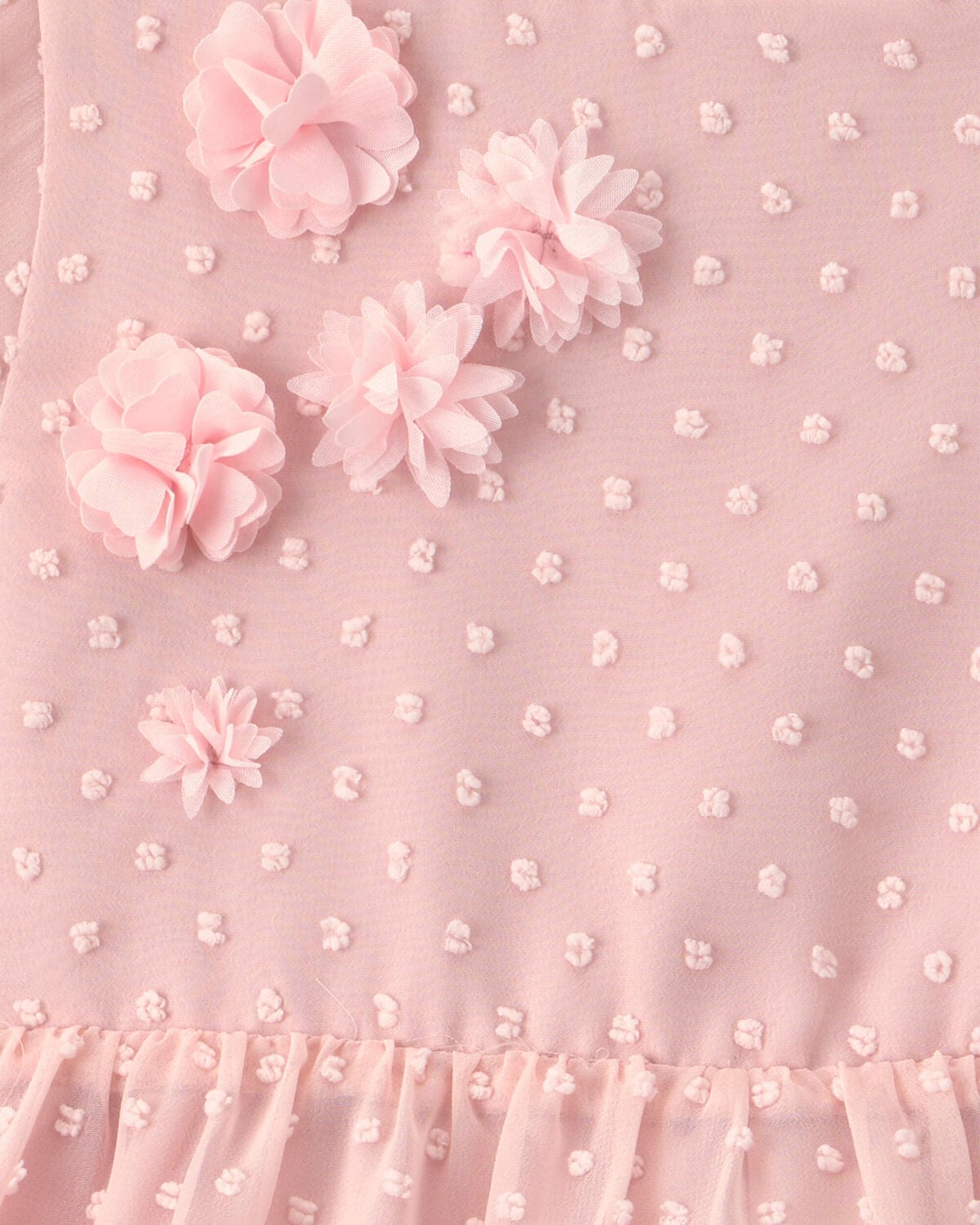 Toddler Swiss Dot Occasion Dress - Pink - Image 3