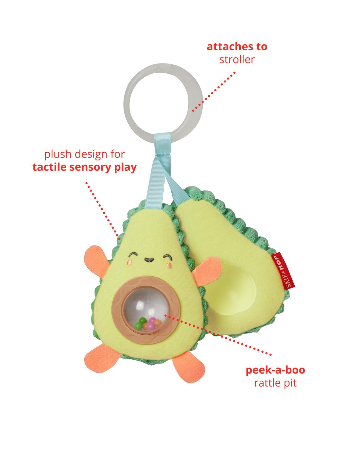 Farmstand Avocado Baby Stroller Toy - Image 3
