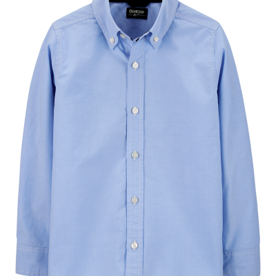 Boys Uniform Button-Front Shirt - Blue