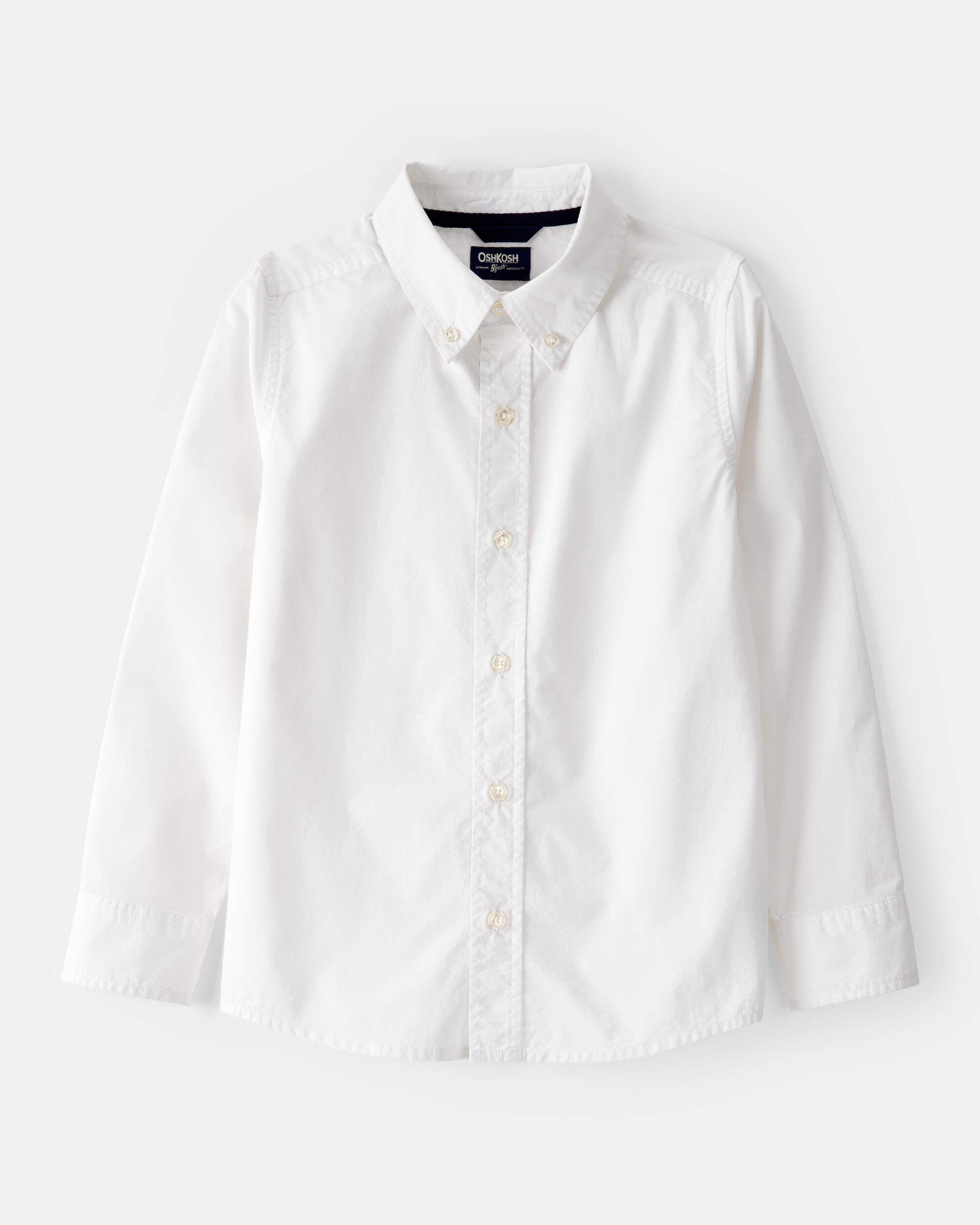 Boys Uniform Button-Front Shirt - Blue - Image 5