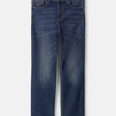 Boys Dark Wash Relaxed-Fit Classic Jeans