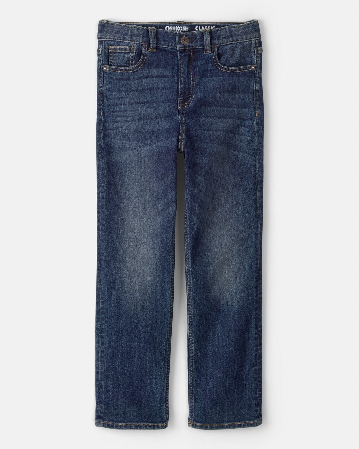 Boys Dark Wash Relaxed-Fit Classic Jeans