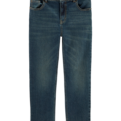 Kid Husky Fit Straight Jeans in Dark Rinse