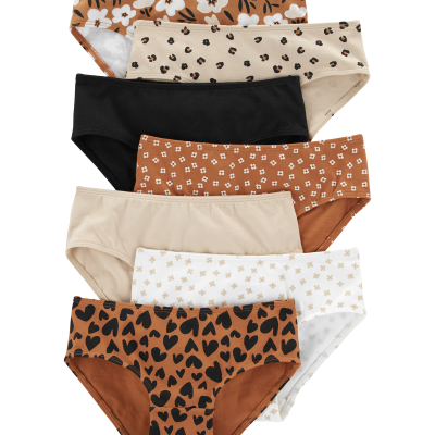 Kid 7-Pack Stretch Cotton Hipster Underwear