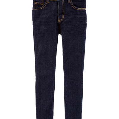 Kid Dark Blue Wash Skinny-Leg Jeans