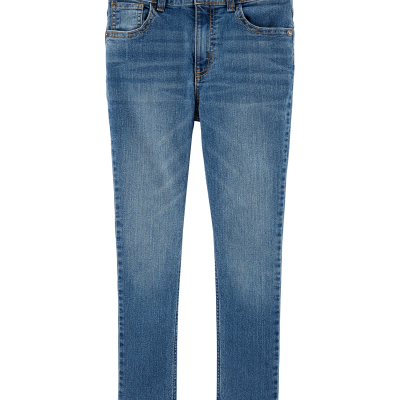 Boys Medium Blue Wash Skinny-Leg Jeans